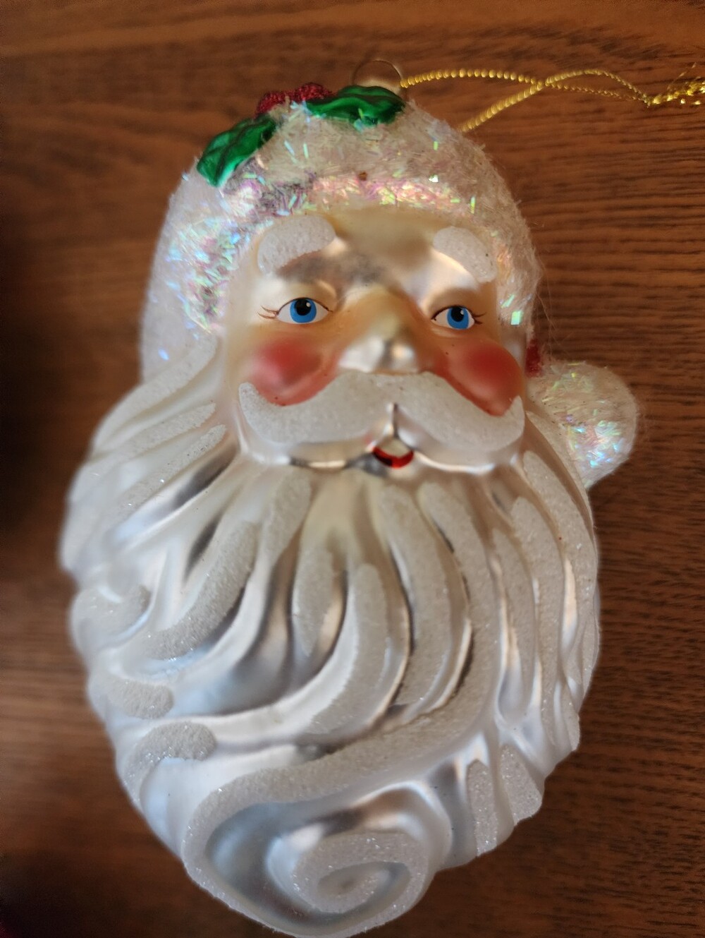 VTG Merck Family Old World Hand Blown Glass Santa